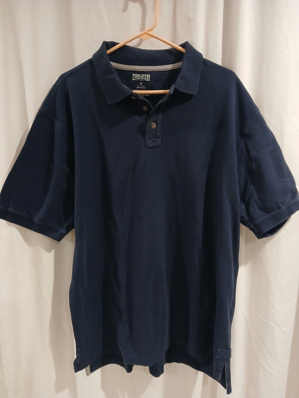 Duluth Trading Co Navy Short Sleeve Classic Polo